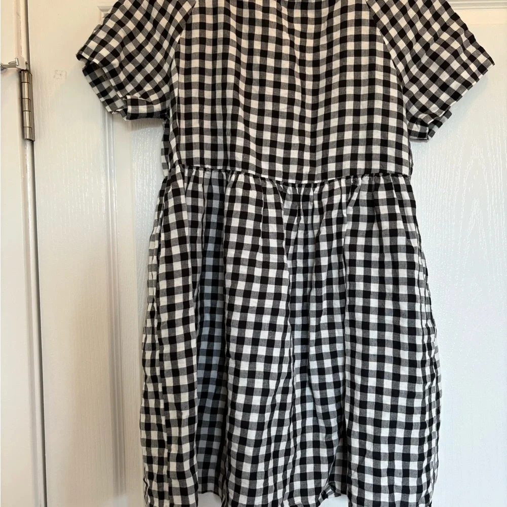 Madewell Black and White Checkered Mini Dress - Picture 4 of 4